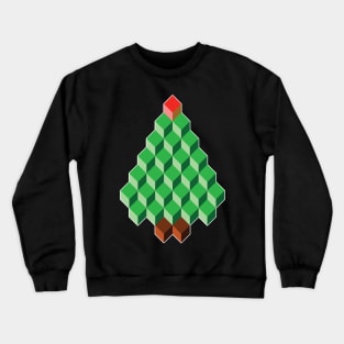 Abstract Christmas Tree Design Crewneck Sweatshirt